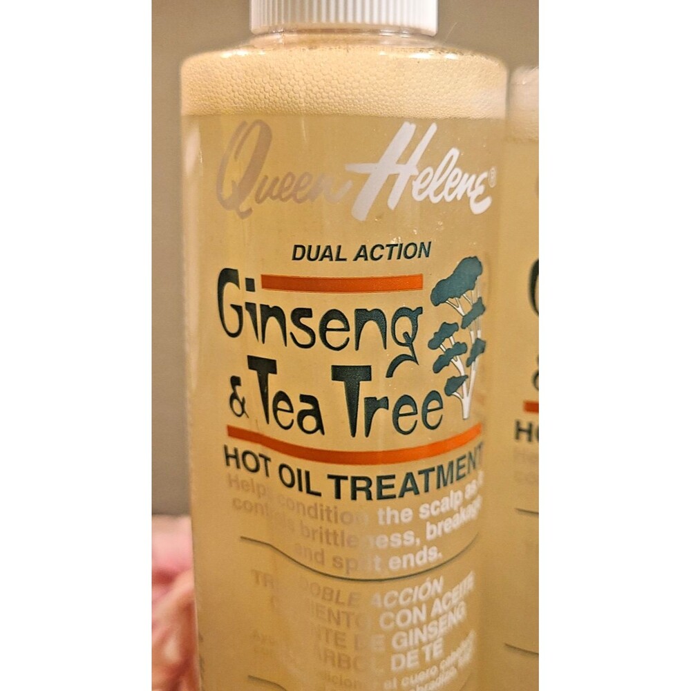 SHELFWARE (1) Queen Helene GINSENG & TEA TREE HOT OIL TREATMENT 8 fl oz NOS